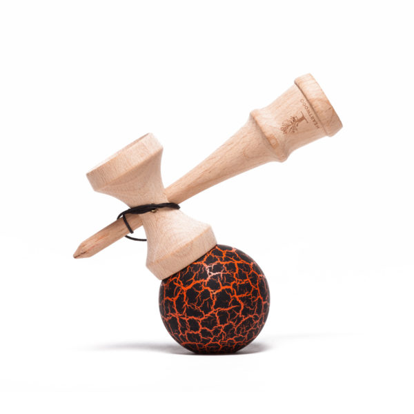 Heartwood Kendama Grunge Volcano Orange