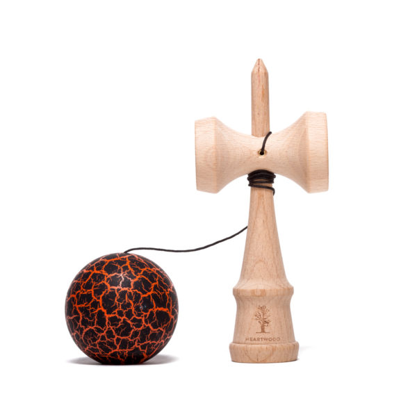 Heartwood Kendama Grunge Volcano Orange