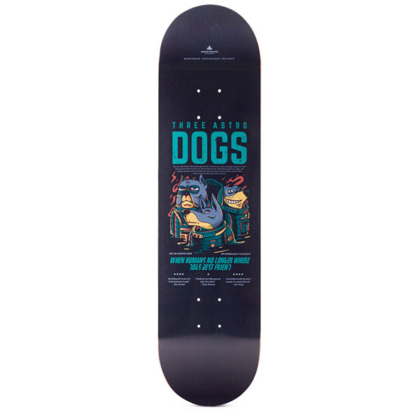 Heartwood Skateboards - Astro Dogs 8.25" deck only